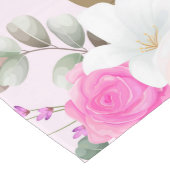 Elegante roze paarse bloem medium tafelloper (Hoek)