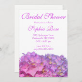 Elegante roze paarse bloemblaadjes hortensia's kaart (Voorkant / Achterkant)