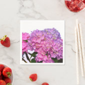 Elegante roze paarse bloemblaadjes hortensia's servetten (Insitu)