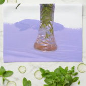 Elegante roze paarse bloemblaadjes hortensia's theedoek (Gevouwen)