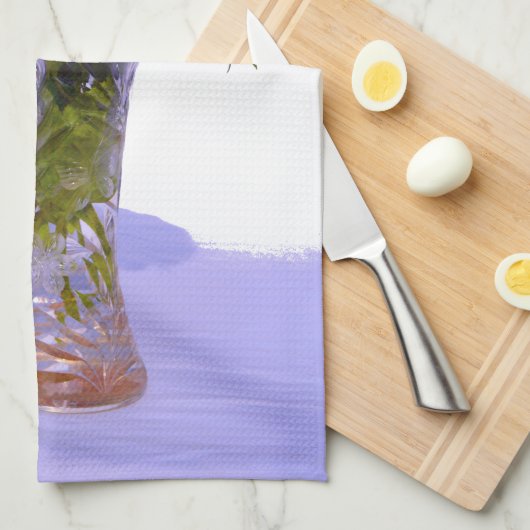 Elegante roze paarse bloemblaadjes hortensia's theedoek (Quarter Fold)