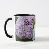 Elegante roze paarse bloemen Hydrangea beste moede Mok (Links)