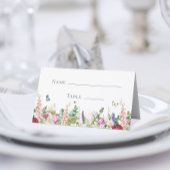 Elegante Roze Paarse Bloemige Vlinders Plaatskaartje