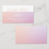 Elegante Roze Paarse Esthetician Spa Visitekaartje (Voorkant / Achterkant)
