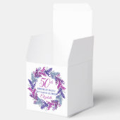 Elegante Roze Paarse Krans 50ste Verjaardag Party Bedankdoosjes (Geopend)