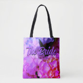 Elegante roze paarse magenta bloemen tote bag (Voorkant)