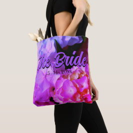 Elegante roze paarse magenta bloemen tote bag