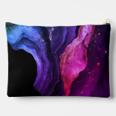 Elegante roze paarse marmeren kunst faux glitter etui (Achterkant)