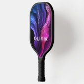 Elegante roze paarse marmeren kunst faux glitter l pickleball paddle (Links)
