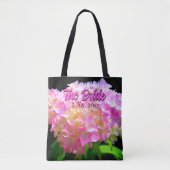 Elegante roze paarse oranje hortensia's de Bruid Tote Bag (Voorkant)
