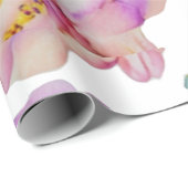 Elegante roze paarse waterverf bloemen cadeaupapier (Rol Hoek)