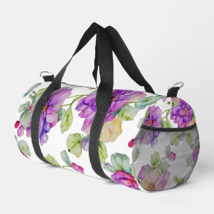 Elegante roze paarse waterverf bloemen plunjezak