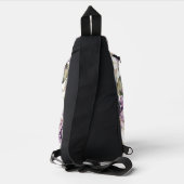 Elegante roze paarse waterverf hydrangea's sling bag (Achterkant)