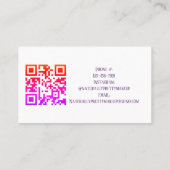 Elegante roze Paarse Waterverf make-up artist Visitekaartje (Achterkant)