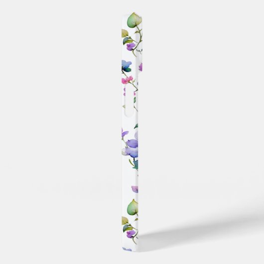 Elegante roze paarse waterverf wilde bloemen Case-Mate iPhone case (Achterkant / Rechts)