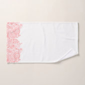 Elegante roze Paisley Floral Stripe Bad Handdoek (Handdoek)