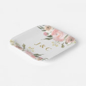 Elegante Roze Papieren Bordje (Gebogen)
