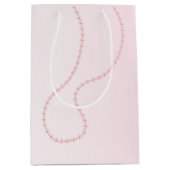 Elegante Roze Parels Bruiloftsborrel Medium Cadeauzakje (Voorkant)