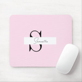 Elegante roze pastel gepersonaliseerde mousepad muismat