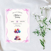 Elegante Roze Pastel Verjaardag Kaart