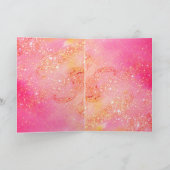 ELEGANTE ROZE PAUW,STRIK,EDELSTEEN,VALENTIJN FEESTDAGEN KAART (Binnen)