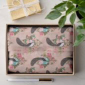 Elegante roze pauw tissuepapier (Geschenk)