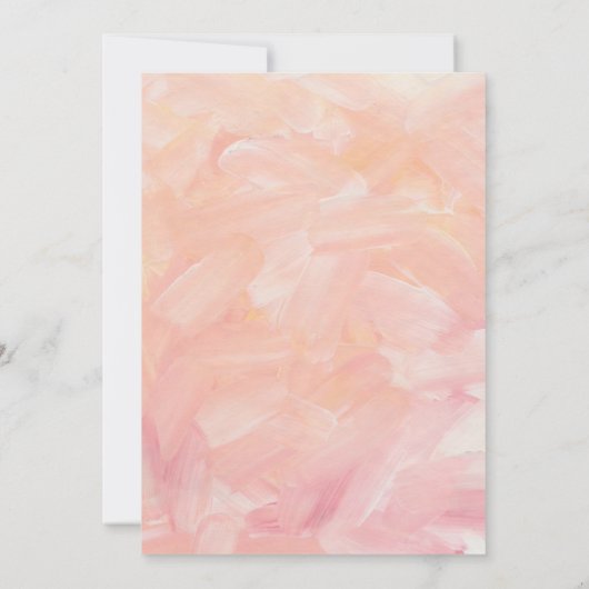 Elegante roze penseelstreken bruiloft vrijgezellen kaart (Achterkant)