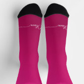 Elegante Roze Persoonlijke Script Naam Sokken (Top)