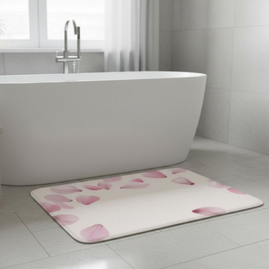 Elegante roze petal badmat