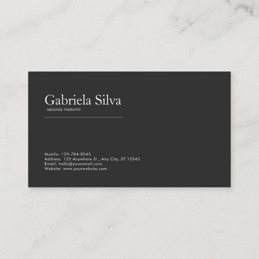 Elegante roze pioen bloem zwart visitekaartje (Achterkant)