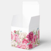 Elegante Roze Pioen Bloemen Bruiloft Bedankdoosjes (Geopend)