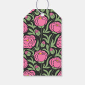 Elegante roze pioen bloemen bruiloft dank u cadeaulabel (Achterkant)