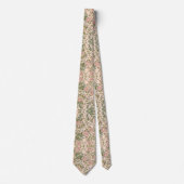 Elegante Roze Pioen Bloemig Stropdas (Voorkant)