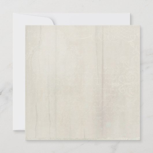 Elegante Roze Pioen Bloemige Groene Elementen Rust Kaart (Achterkant)