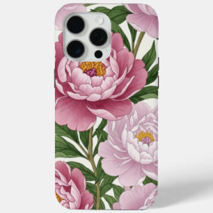 Elegante Roze Pioen Bloemige Hoes
