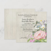 Elegante Roze Pioen Bloemschikking met Groene Tint Kaart (Voorkant / Achterkant)