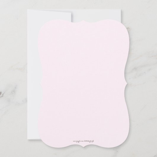 Elegante roze pioen bruids douche uitnodiging (Achterkant)