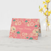 Elegante Roze Pioen, de Tuin van de Perzik van de Kaart (Gele Bloem)