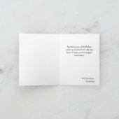 Elegante  roze pioen Happy Birthday Kaart (Binnen)