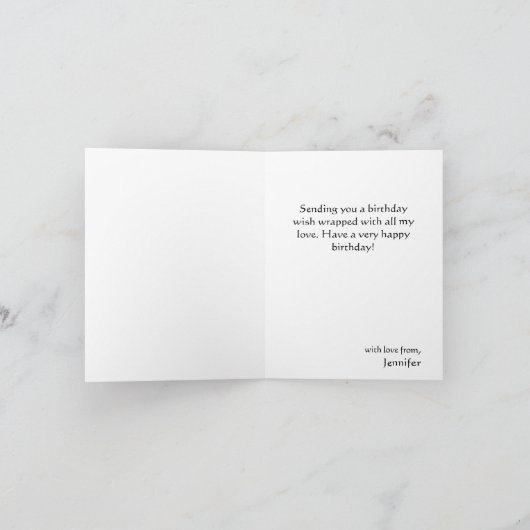 Elegante  roze pioen Happy Birthday Kaart (Binnen)