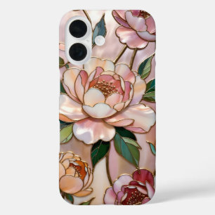 Elegante Roze Pioen iPhone Hoes Romantische Bloeme