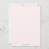Elegante Roze Pioen Trouw Bruiloft Uitnodiging (Achterkant)