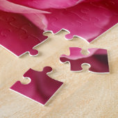 Elegante roze pioenbloem botanisch legpuzzel (Zijkant)