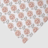 Elegante roze pioenbloem tissuepapier (Detail)