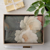 Elegante  Roze Pioenen Floral Art Decoupage Tissuepapier (Geschenk)