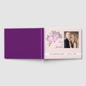 Elegante Roze Pioenen Fotobruiloft Gastenboek (Volledig)