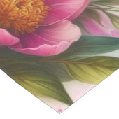 Elegante roze pioenen pioen bloementafel runner korte tafelloper (Hoek)