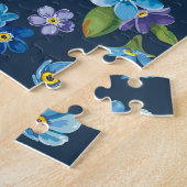 Elegante roze pioenrozen retro achtergrond legpuzzel (Zijkant)
