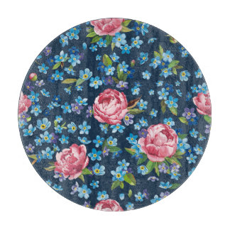 Elegante roze pioenrozen retro achtergrond snijplank