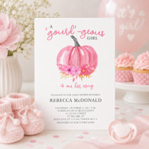 Elegante Roze Pompoen Meisje Baby Shower